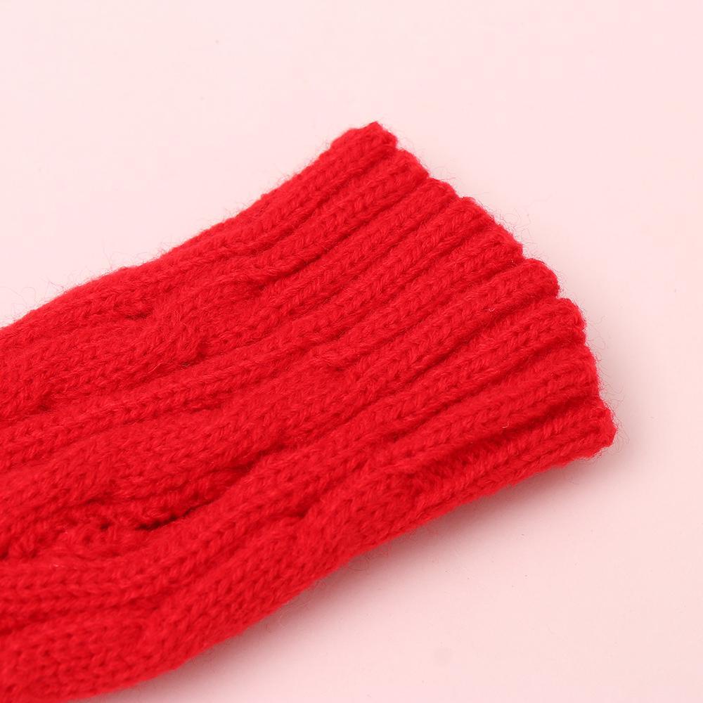 XIANTIN Găng Tay Len Dài Hở Ngón Giữ Ấm