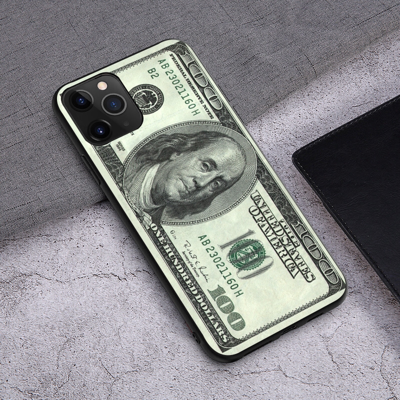 Ốp Điện Thoại Mềm Hình Tiền 100 Dollar Cho Iphone 11 Pro Max XS XR X 6s 7 8 Plus