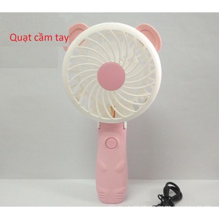 Quạt cầm tay để bàn mini tai thỏ