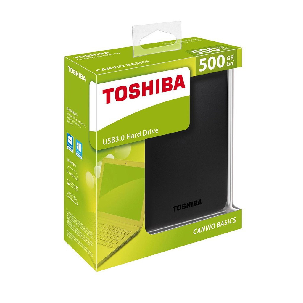 Box HDD ổ cứng di động TOSHIBA CANVIO BASICS 500GB 1TB 2TB 2.5’’ USB 3.0. Vi Tính Quốc Duy