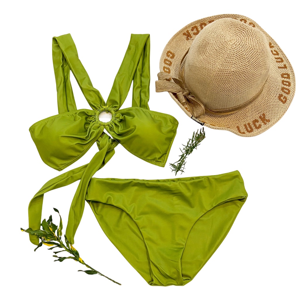 SET ĐỒ BƠI ĐI BIỂN, BIKINI HAI MÃNH KHOEN KÈM QUÂY RÚT HỒ NGỌC HÀ SANG CHẢNH ODERI BM-012