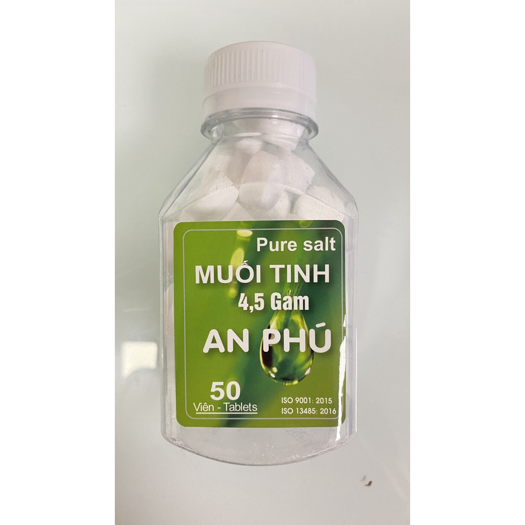 Muối Viên Tinh Khiết AN PHÚ - Hộp 50 Viên Muối Sinh Lý Nelly An Phú Tự Pha Dùng Súc Miệng, Rửa Mũi