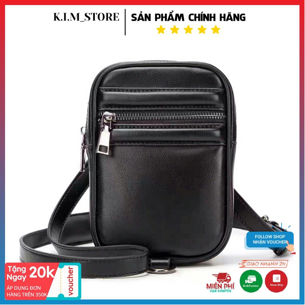 Túi xách nam thời trang, túi đeo chéo nam kiểu dáng mini PU35