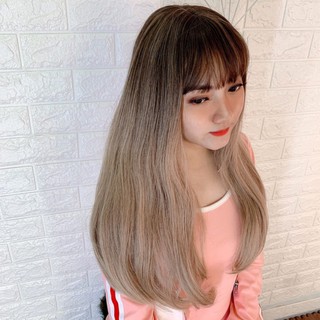 Tóc nguyên đầu omber vàng sáng