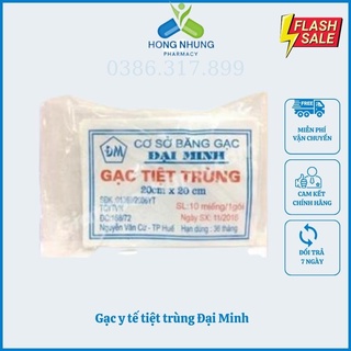 Gạc y tế tiệt trùng đại minh 20x20