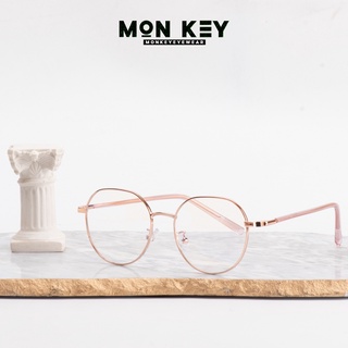 Gọng kính mắt thời trang nam nữ unisex Monkey dáng tròn kim loại kiểu Hàn - 150KL011