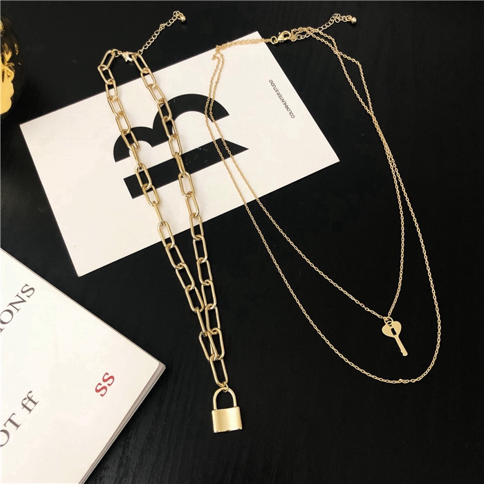 Dây Chuyền Nhiều Lớp Mặt Hình Chìa Khóa Thời Trang Cho Nữ