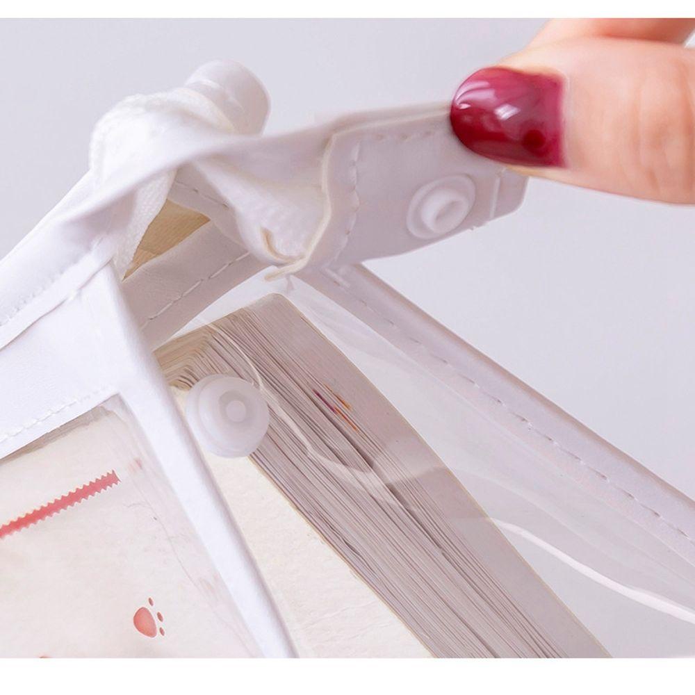 MYRONGVN Túi PVC Trong Suốt Đựng Đồ Trang Điểm Họa Tiết Hoạt Hình Ốp