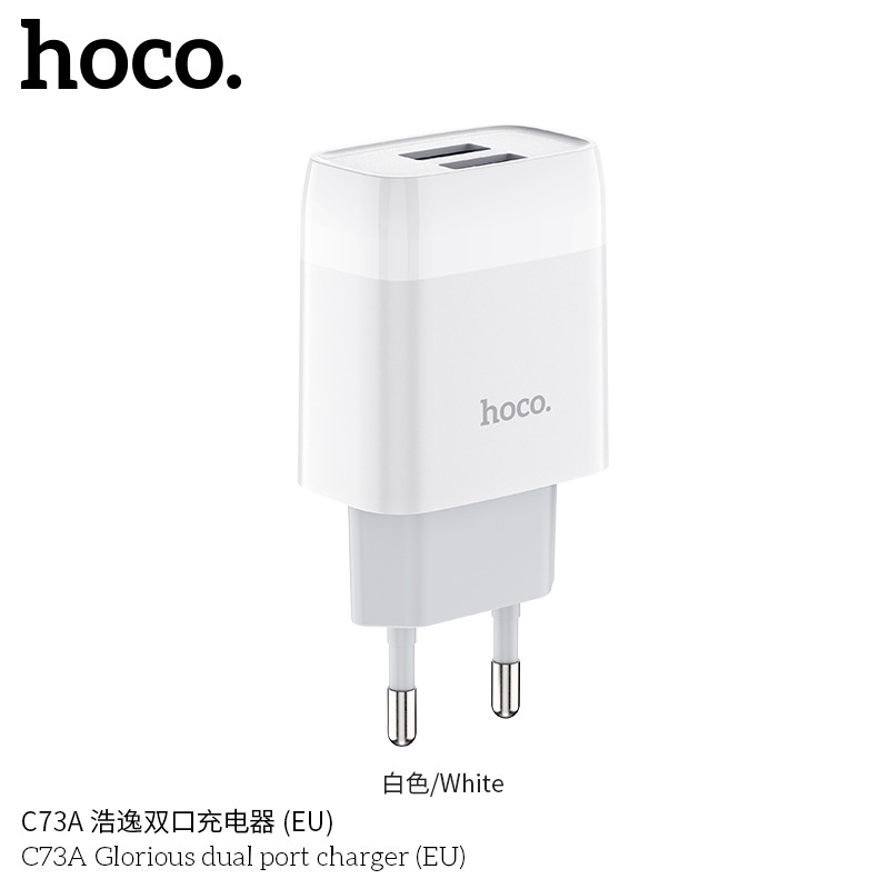 Củ sạc nhanh HOCO C73A (5V-2.4A), cốc sạc nhanh cho điện thoại Lightning, Samsung type c, micro usb android chính hãng