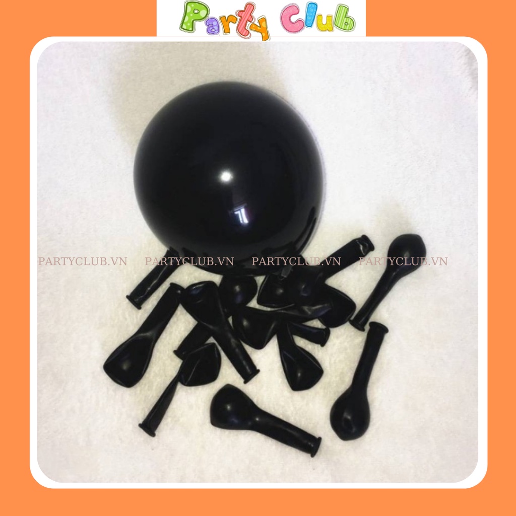 Bong bóng tròn màu đen trang trí tiệc size 10 inch