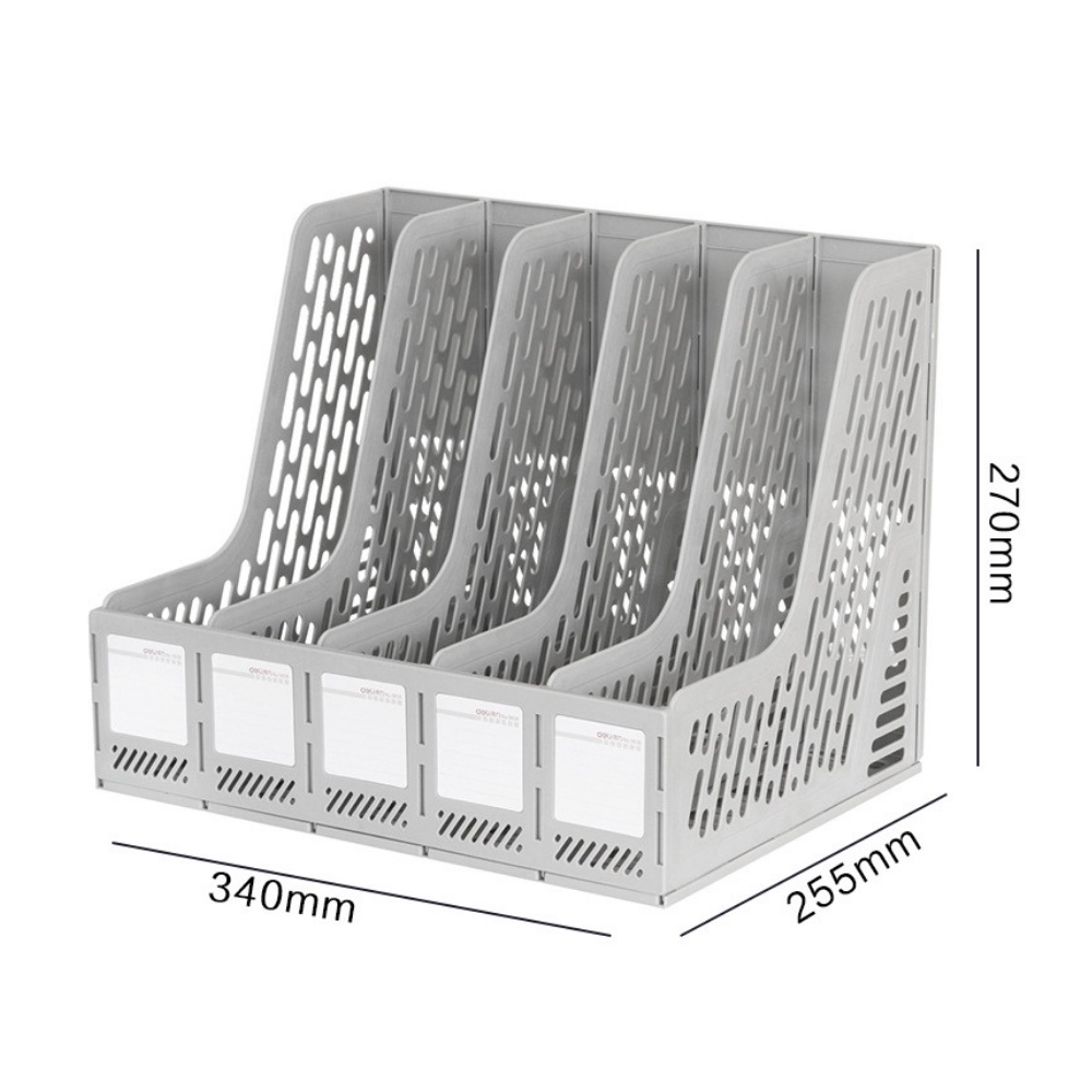 Giá Đựng Tài Liệu 5 Ngăn Đứng Deli Cao Cấp - File Để Bàn Lưu Trữ Đồ Dùng Văn Phòng - Dễ Dàng Tháo Lắp Và Sử Dụng - E9835