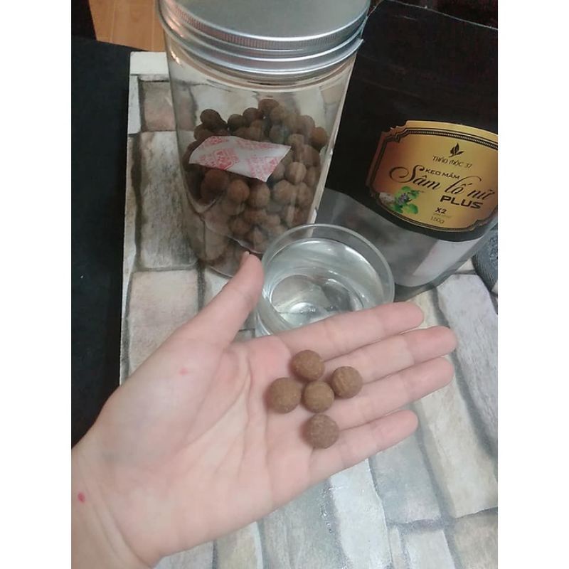KẸO MẦM SÂM TỐ NỮ PLUS THẢO MỘC 37 TĂNG SIZE VÒNG 1