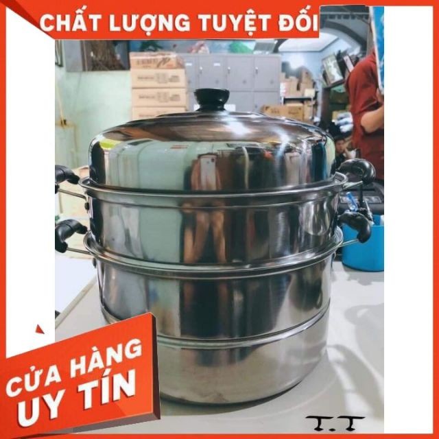 [Xả kho + free ship] Nồi Hấp 3 Tầng Inox hàng đẹp