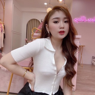 HOT Áo croptop khoá kéo 2 đầu siêu sexy giá rẻ đẹp