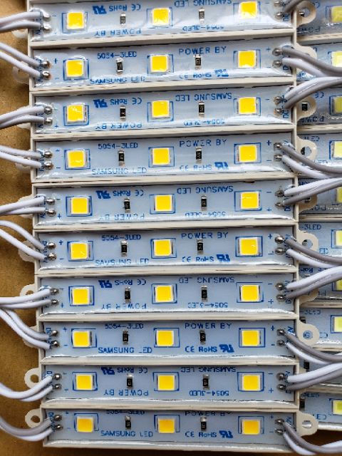 Vỉ led quảng cáo, led hắt 3 bóng điện áp 12V chip 5054 size 7211/ 4512/ 3609