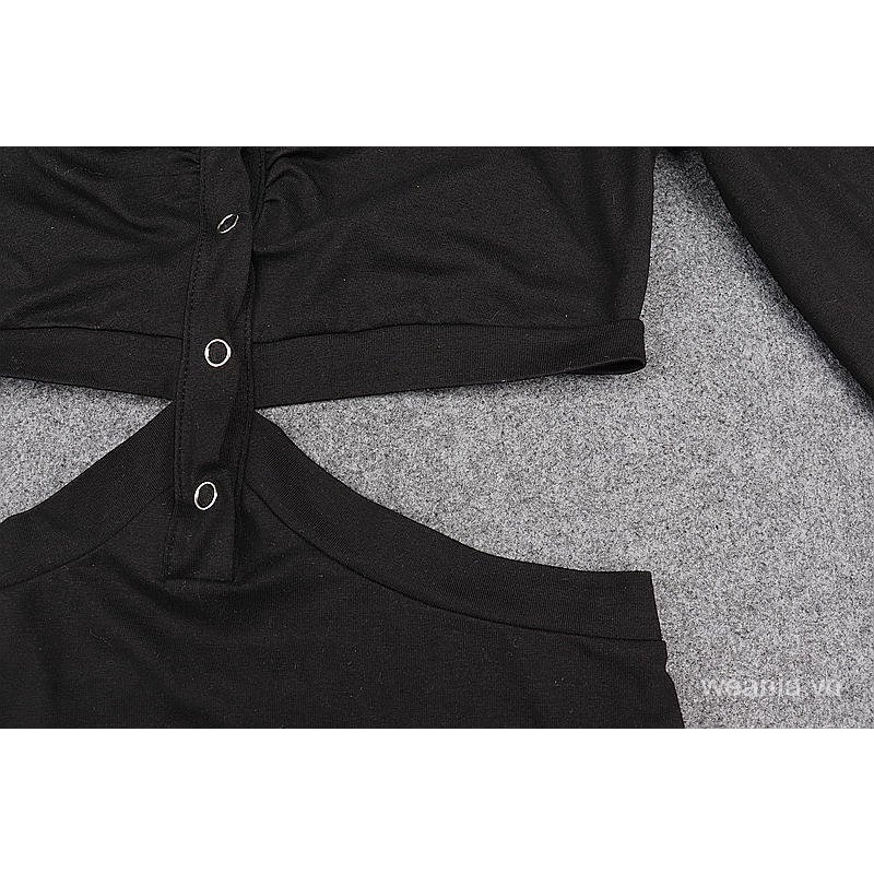 Bodysuit tay dài phối nút thiết kế quyến rũ cho phái nữ