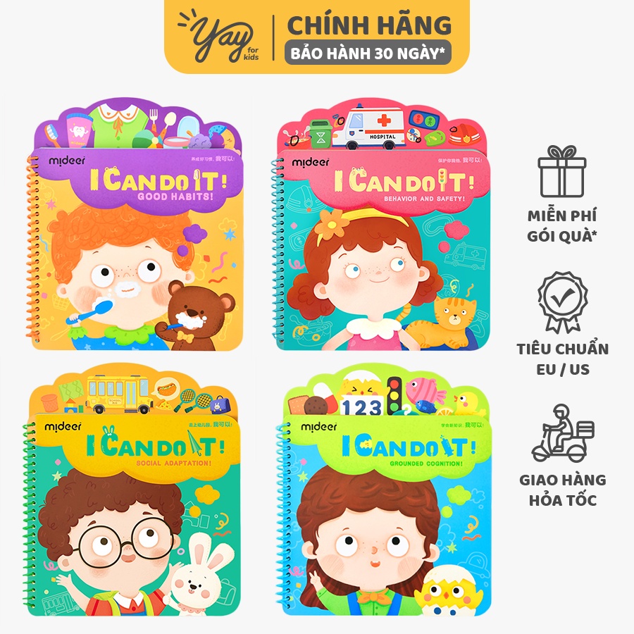 [4 CHỦ ĐỀ] Trò chơi S. Bận Rộn Cho Bé - Mideer