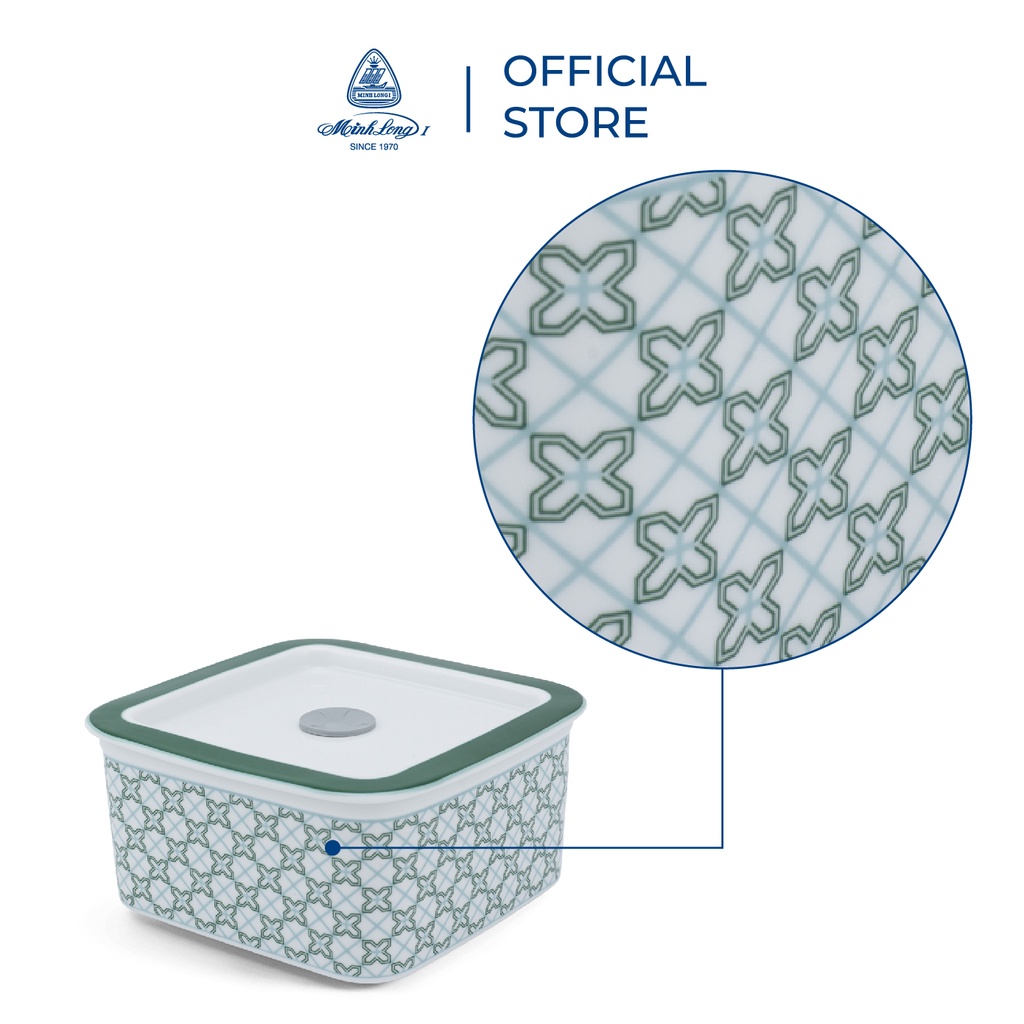 Hộp Cơm, Đựng Thực Phẩm Giữ Nhiệt Sứ Dưỡng Sinh Minh Long - 15 cm - Komos