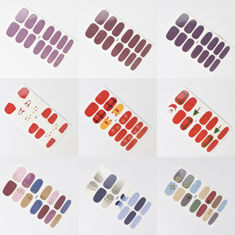 [Hàng mới về] Set 14 miếng dán trang trí móng lâu dài chống nước phong cách Hàn Quốc mẫu 41-74