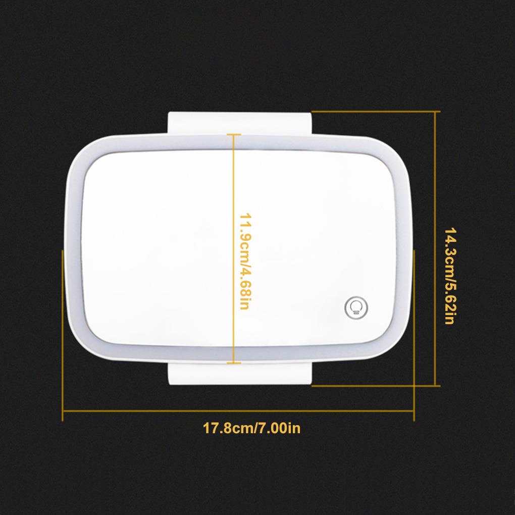 Gương Trang Điểm Nhỏ Kèm Kẹp Gắn Tấm Che Nắng Trang Điểm Nội Thất Xe Hơi Thông Dụng Có Thể Sạc Lại Cho Bạn Gái