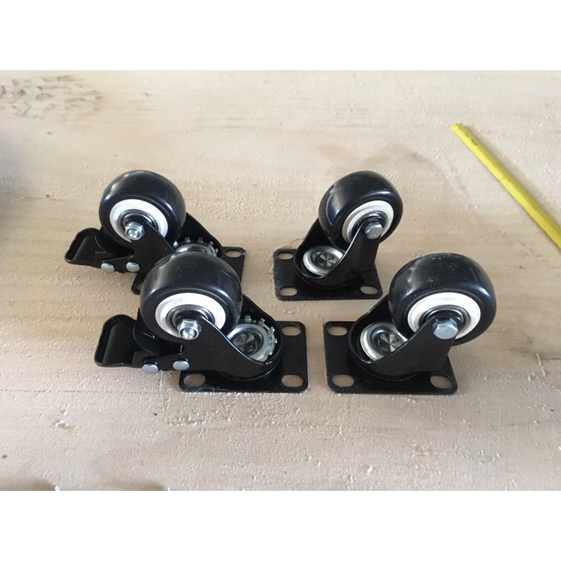 Bánh xe pvc 5f cứng cáp chịu tải tốt, chuyên dùng ráp thùng loa, loa kéo, ráp tủ