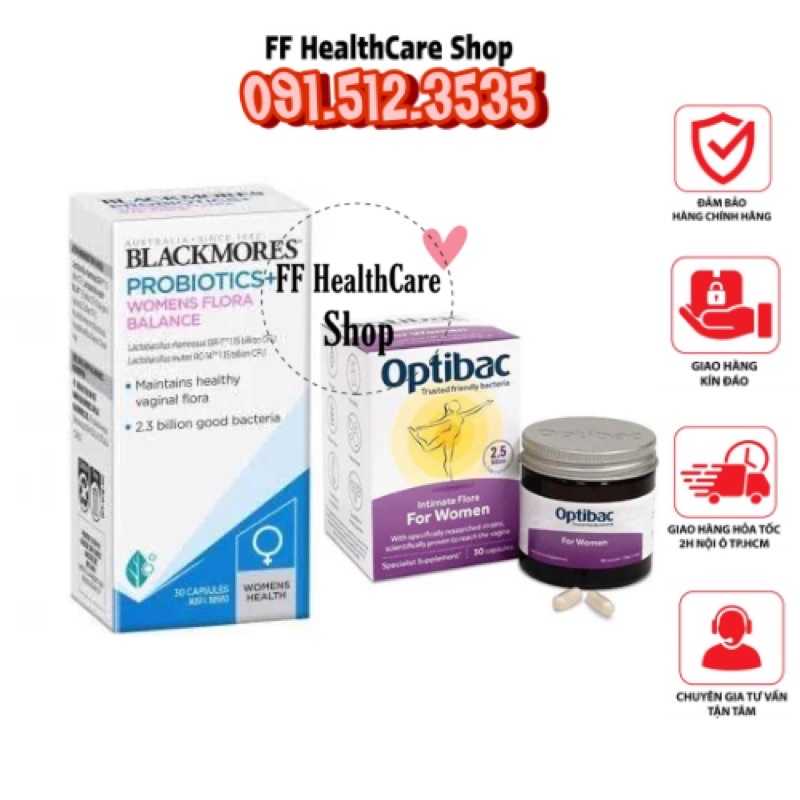 Men Vi Sinh Optibac tím Optibac Probiotics For Women 30 Viên