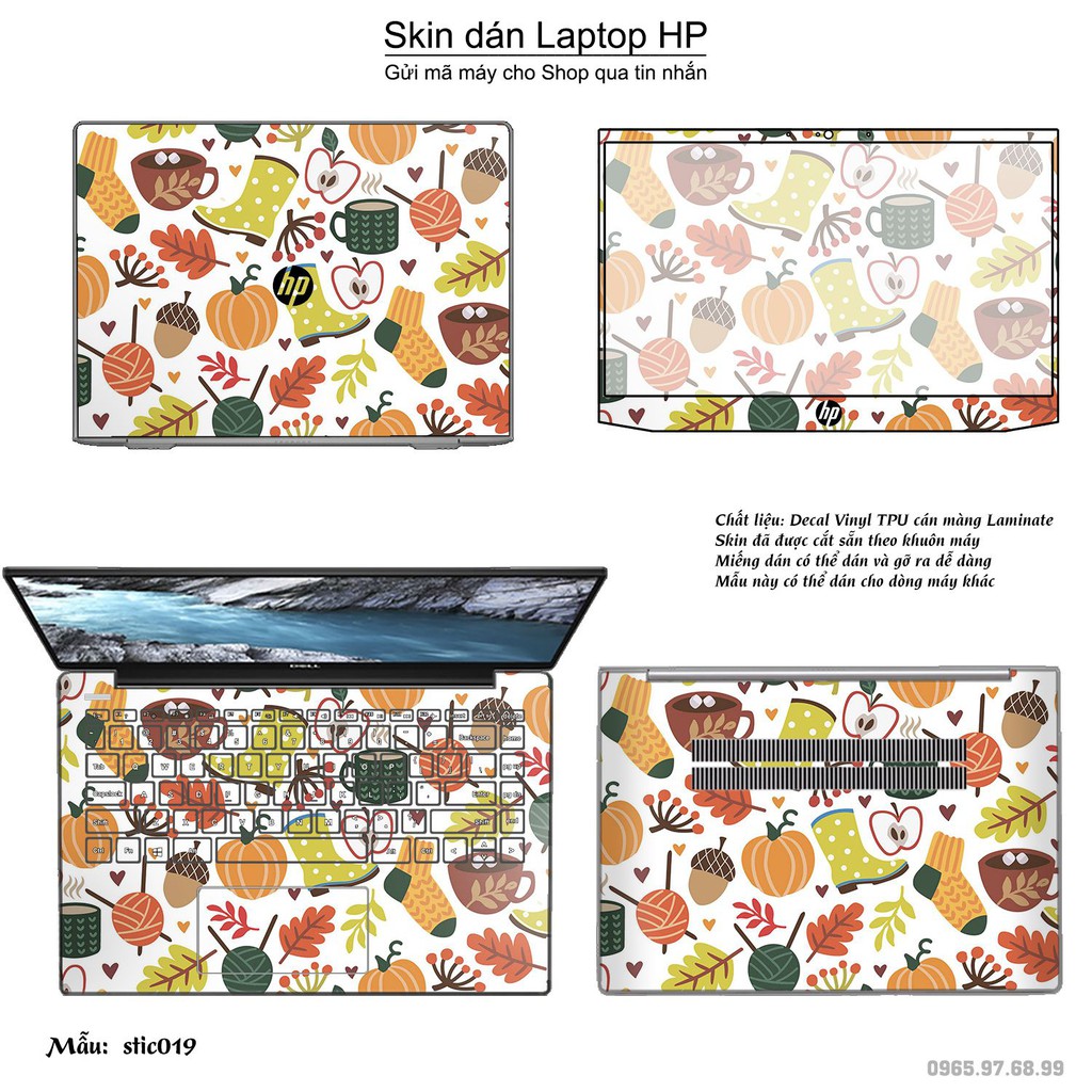 Skin dán Laptop HP in hình Hoa văn sticker nhiều mẫu 4 (inbox mã máy cho Shop)