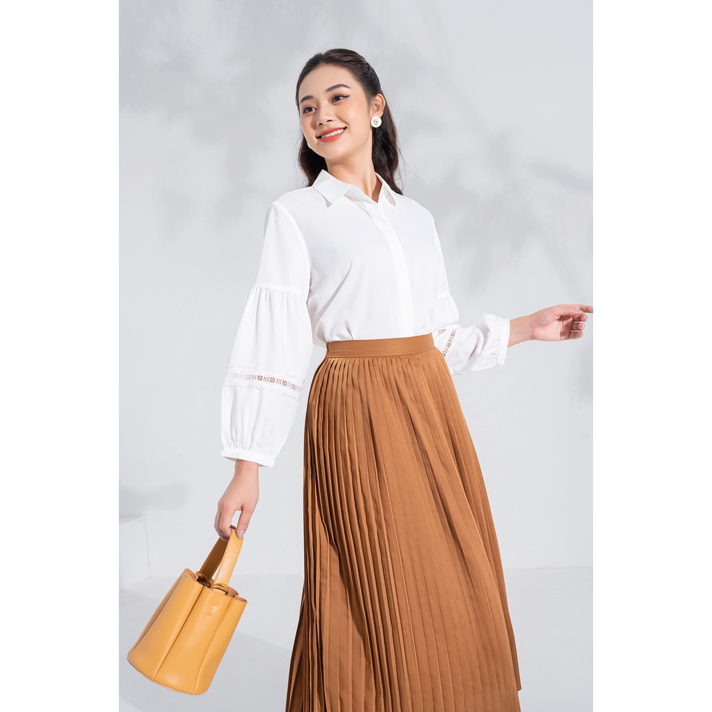 Áo Sơ Mi Nữ Phối Ren Vienne Tran O61H21Q001