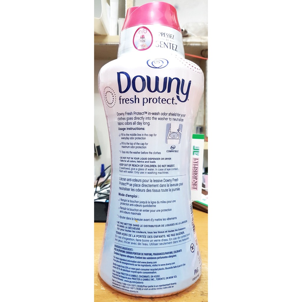 VIÊN XẢ VẢI MỸ DOWNY FRESH PROTECT APRIL FRESH 859g VÀ DOWNY UN STOPABLES FRESH FRAIS 859G TÙ MỸ