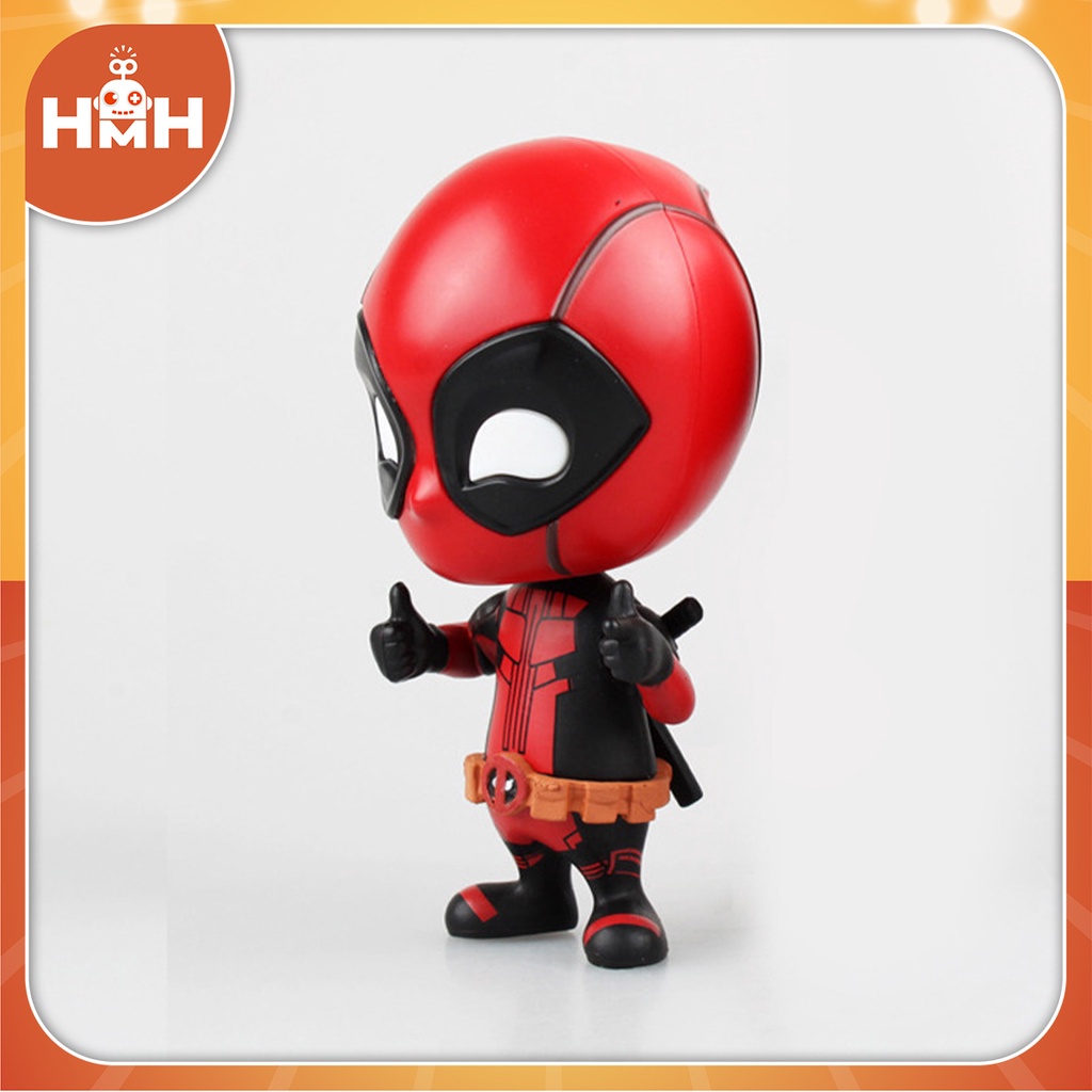 Mô hình Deadpool chibi - Đồ chơi trang trí Deadpool dễ thương, hài hước đầu lúc lắc lò xo