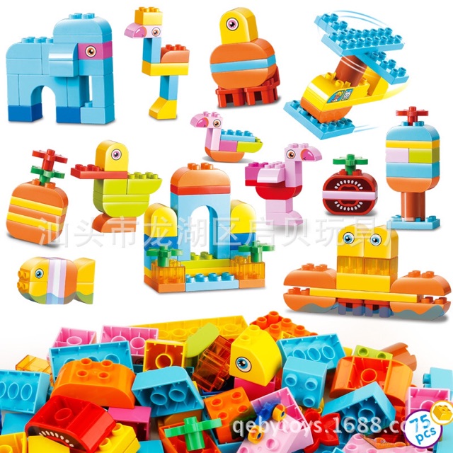 smo.neo-BỘ LEGO LẮP RÁP SÁNG TẠO (LOẠI LỚN 75 CHI TIẾT) tương thích duplo Choi Store 53