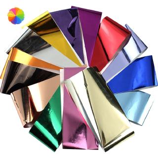 [Hàng mới về] Set 14 tờ giấy lá nhôm ánh kim nhiều màu sắc chuyên dụng để trang trí móng