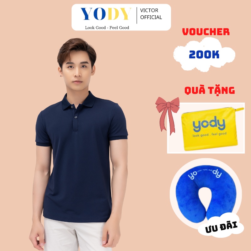 Áo Thun Polo YODY Cafe Bo Trơn Nam Chất Liệu Sợi Cafe Thoáng Mát Thấm Hút Mồ Hôi Mã SP APM4225