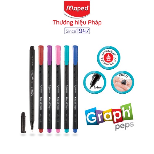 MAPED - Viết kim Graph' Peps 11 màu sắc - 1 cây [Chính hãng]