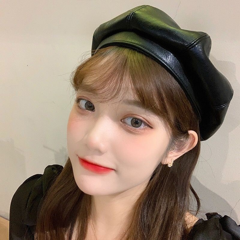 Mũ nồi da PU thời trang phong cách Hàn Quốc dành cho nữ