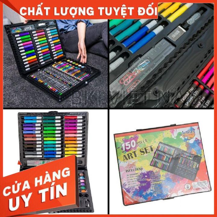 Hộp Bút Màu 150 Chi Tiết Cho Bé [ HÀNG LOẠI 1 ] Bộ Màu Vẽ Đa Năng 150 Món Giá Rẻ Cho Bé vô cùng tiện ích