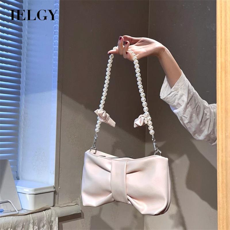 Túi Đeo Chéo Chuỗi Hạt Ngọc Trai Hình Bướm Cho Nữ