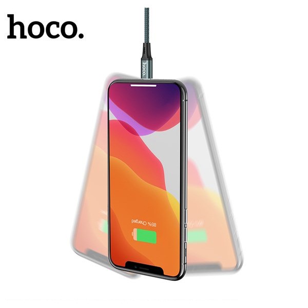 Dây Sạc IP Hoco chính hãng DU02 dây dù chống đứt chống rối, cáp Sạc Nhanh 3A Dài 1M/2M-BH 12 Tháng