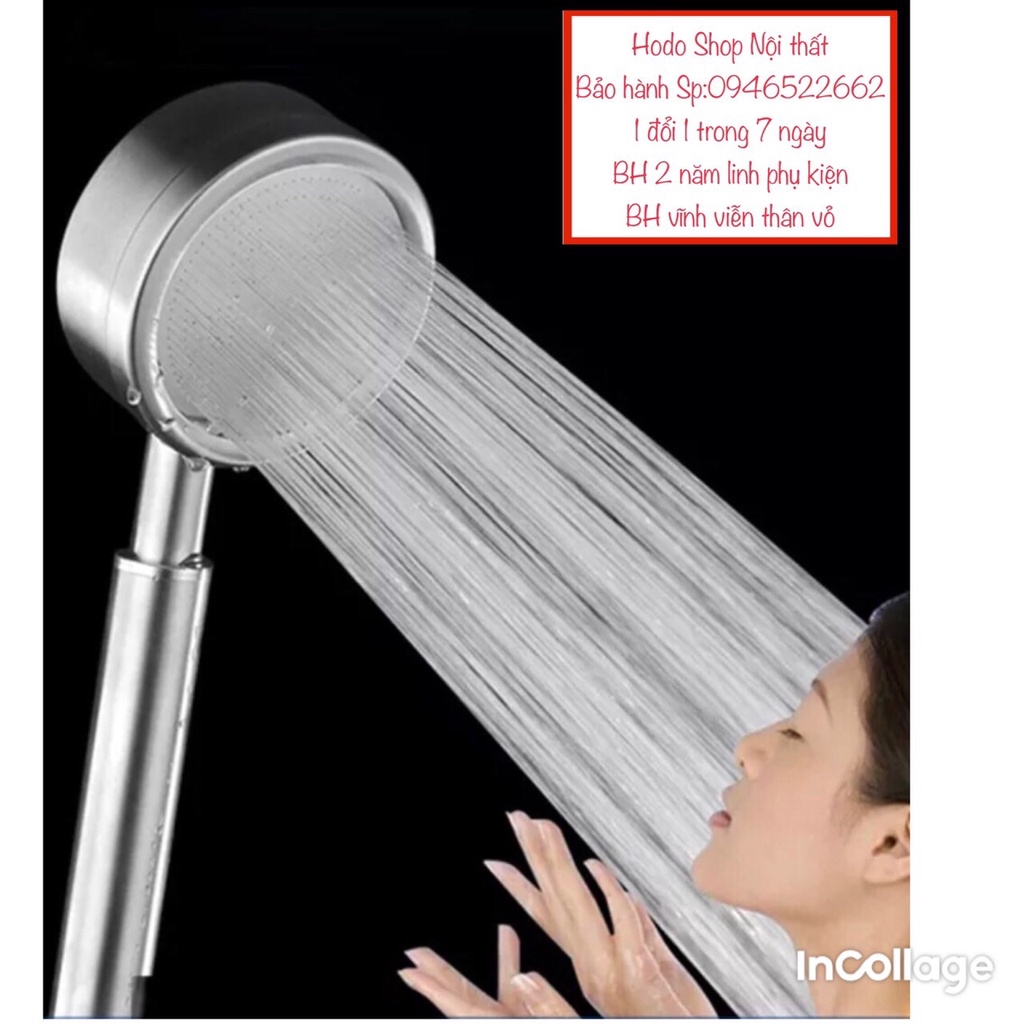 Tay sen tăng áp 400% với thiết kế đầu phun rỗng hạt nhỏ liti tạo áp lực lớn tia nước đều mạnh