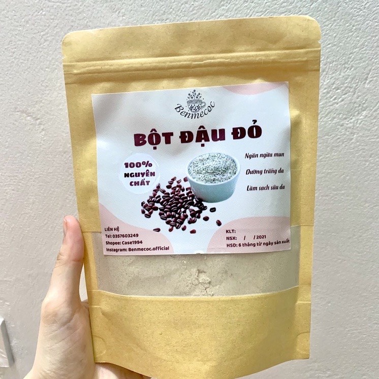 Bột đậu đỏ nguyên chất dưỡng trắng, giảm thâm mụn, sạch sâu da, mặt nạ đắp mặt và ủ body đậu đỏ - Linh Healthy | BigBuy360 - bigbuy360.vn