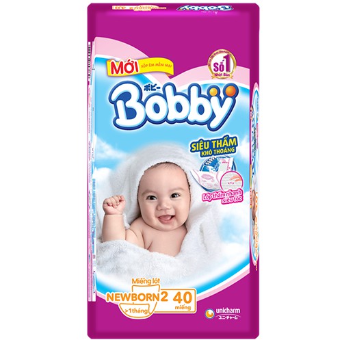 Tã giấy Bobby Newborn 2 (40 miếng)