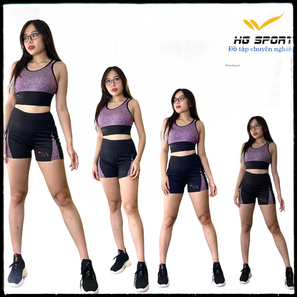 Bộ Đùi Tập Gym Aerobic, Bộ Quần Đùi Áo Croptop Thể Thao Nữ Phối Lưới Gợi Cảm, Dáng Ôm Body BD04