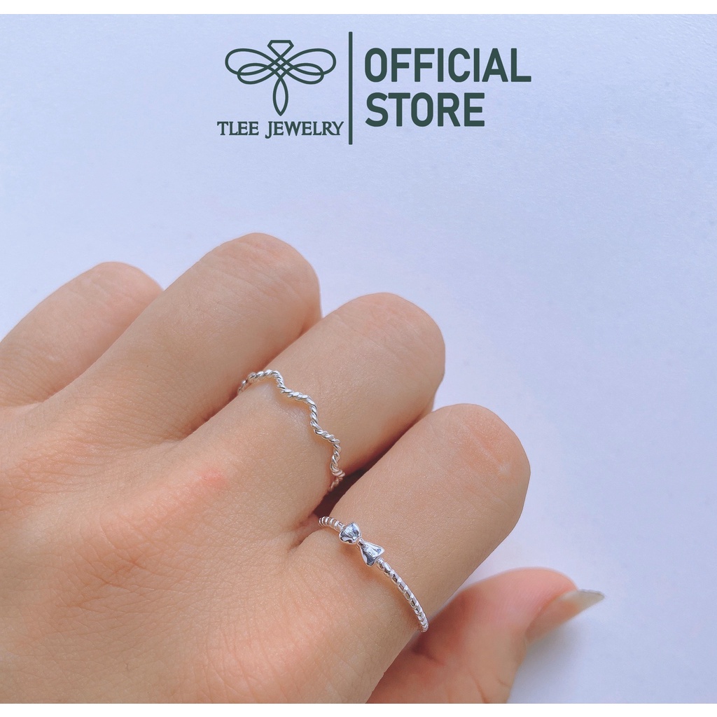 Nhẫn bạc nữ TLEE sóng xoắn phay basic TleeJewelry A0330