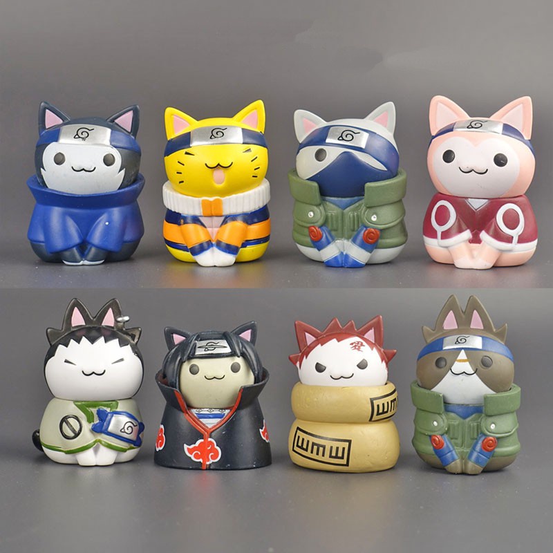 Set 8 Nhân Vật Hoạt Hình Naruto Trang Trí Bánh Kem