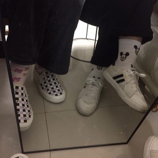 GIÀY SLIP-ON CARO TÍM ĐEN + Ảnh thật