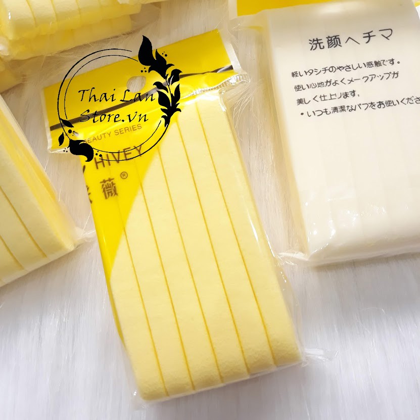 Bọt biển - Bông nở rửa mặt Chivey 12 miếng / Miếng mút rửa mặt bọt biển dạng nén | BigBuy360 - bigbuy360.vn