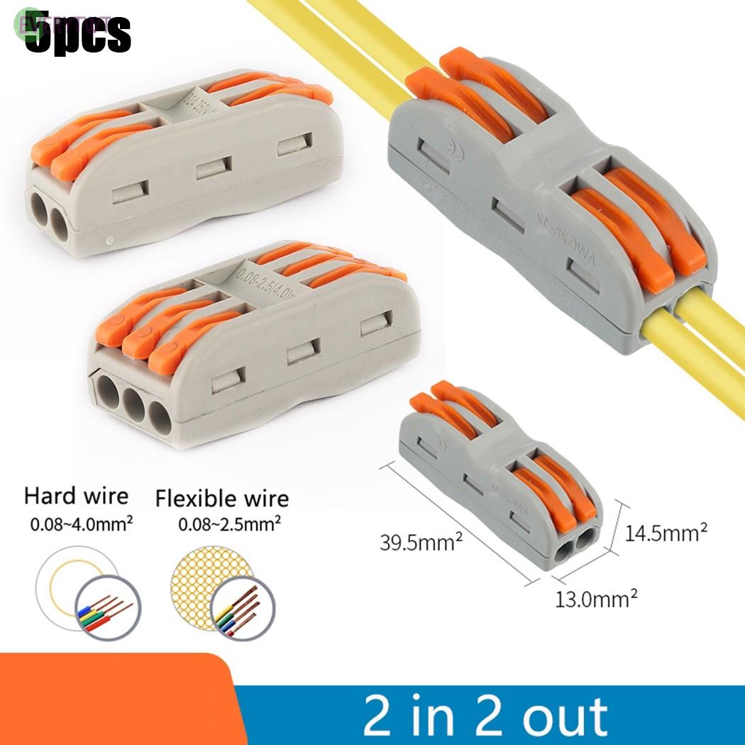 5pcs COD Wire quick head terminal  connector press type wiring clip 212/313 Use a test hole to measure the voltage without removing the tape