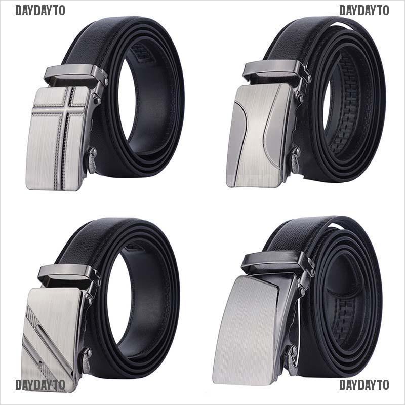 Thắt Lưng Da Màu Đen Khóa Tự Động 110cm Thời Trang Công Sở Cho Nam