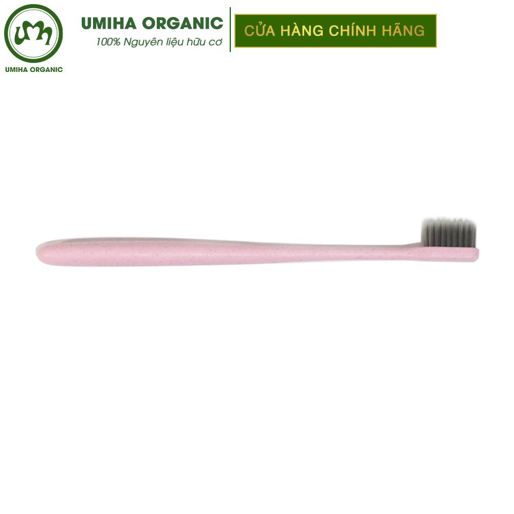 Bàn chải đánh răng hữu cơ cao cấp Umiha - Lông mềm mịn, chất liệu an toàn, thân thiện môi trường - Giao màu ngẫu nhiên