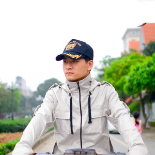 Áo chống nắng nam kaki trắng sữa